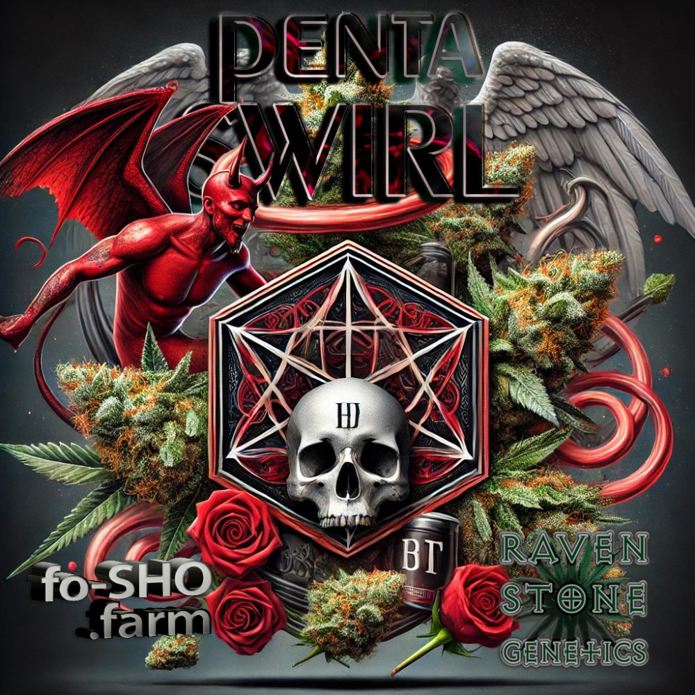 Penta Swirl Cannabis Seed Art