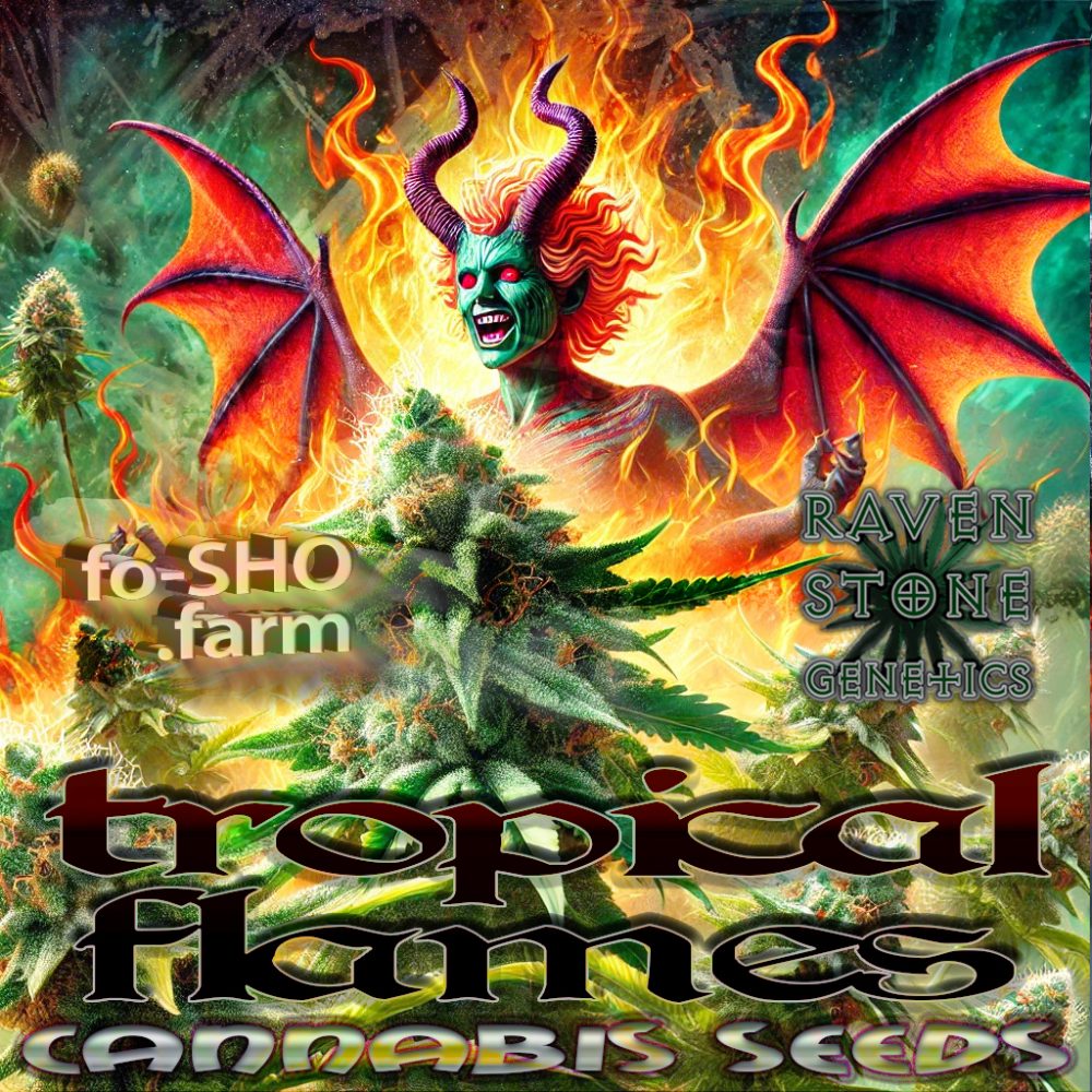 Tropical Flames - Cannabis Seed Art