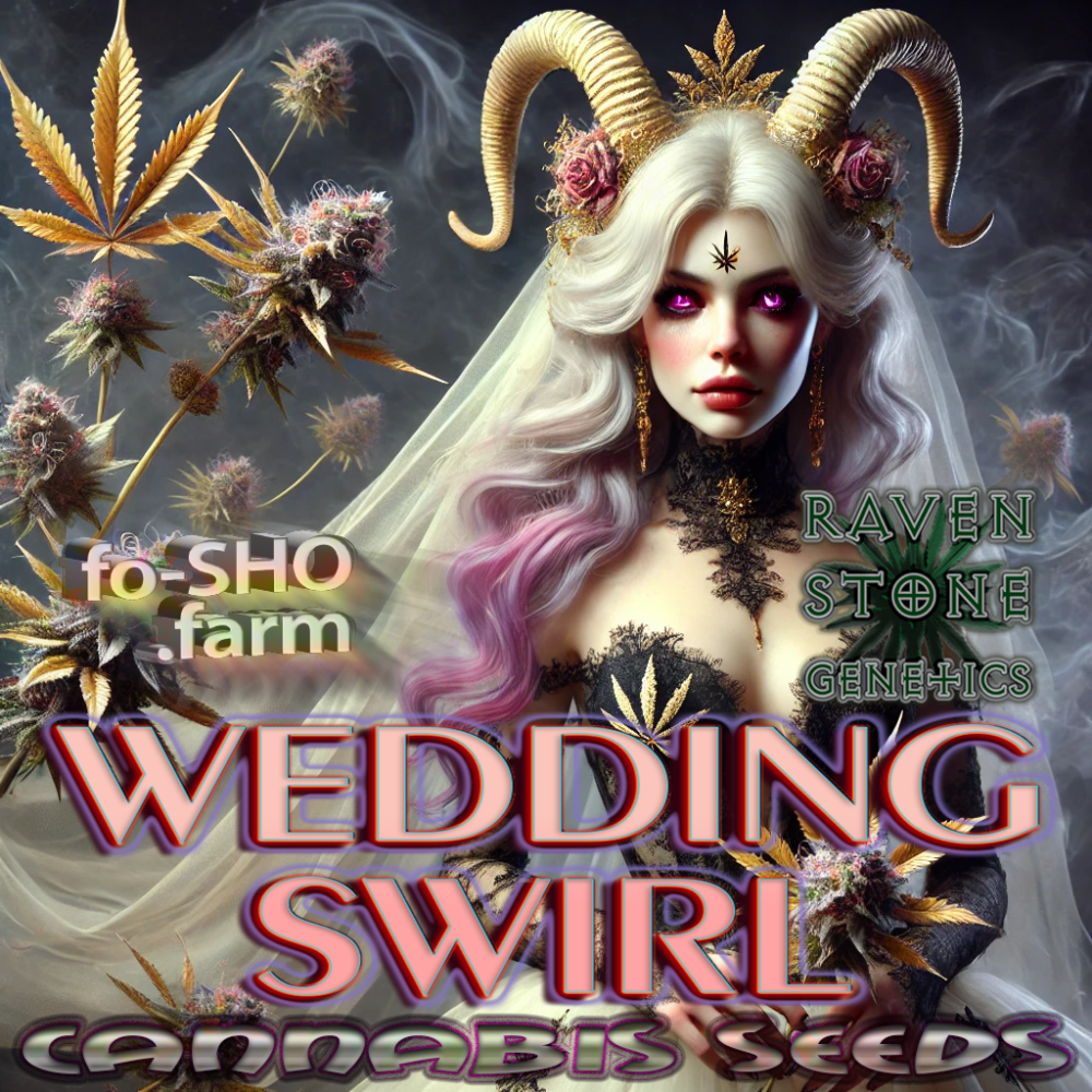 Wedding Swirl - Cannabis Seed Art